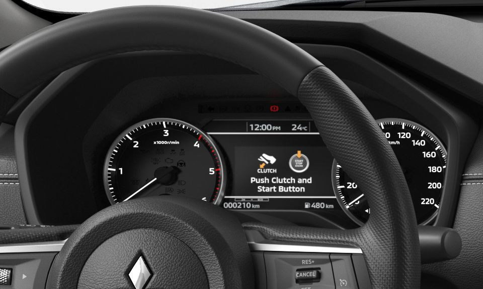 Novo painel de instrumentos de 7 polegadas